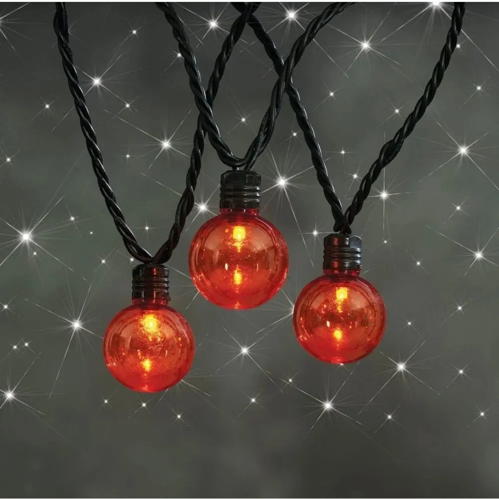 Halloween LED Twinkle Globe String Lights 25pc, New